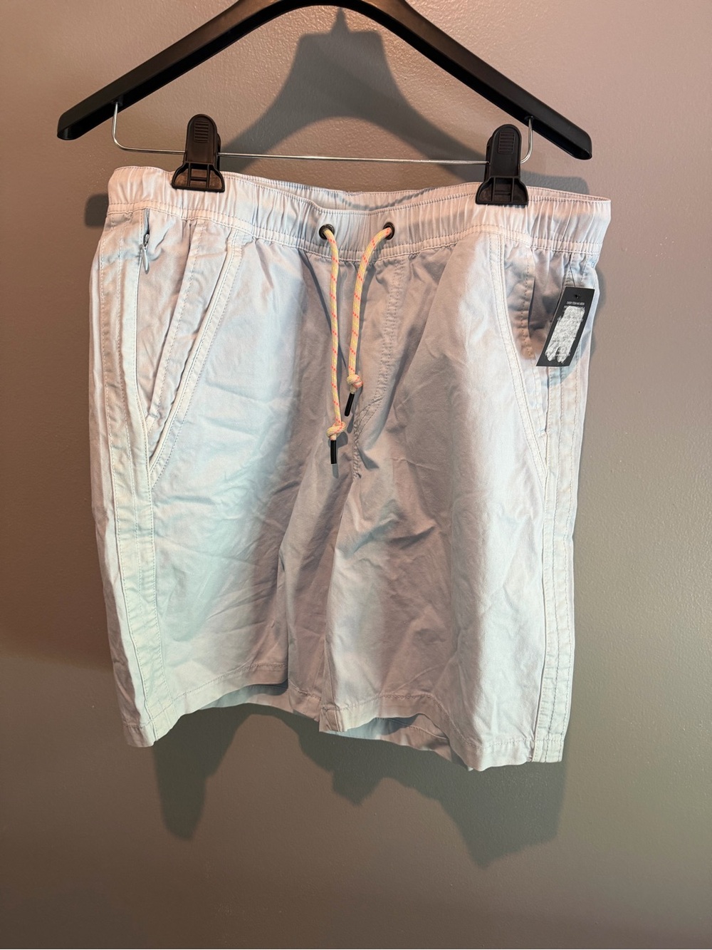 Men's Light Blue Drawstring Board Shorts